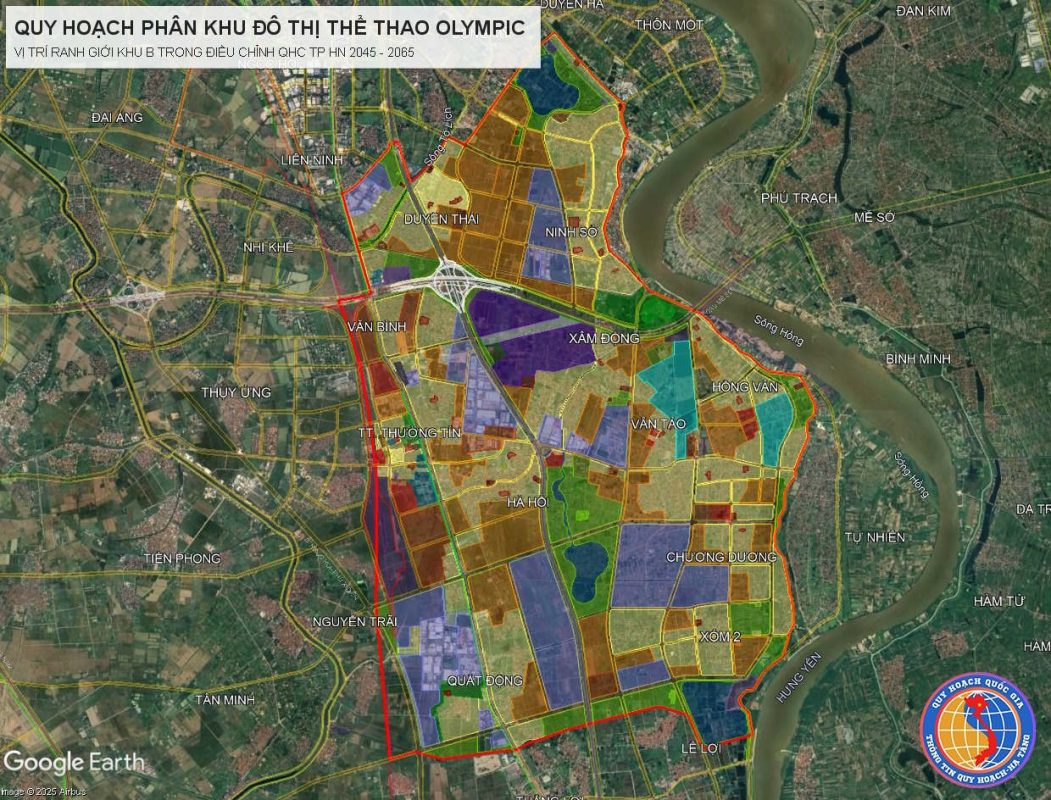 Phân khu C - Dự án Vinhomes Olympic - Vị trí Google maps