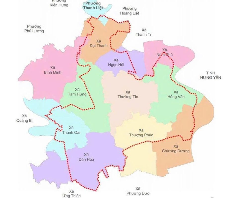 Vị trí Vinhomes Olympic thuộc địa phận các xã